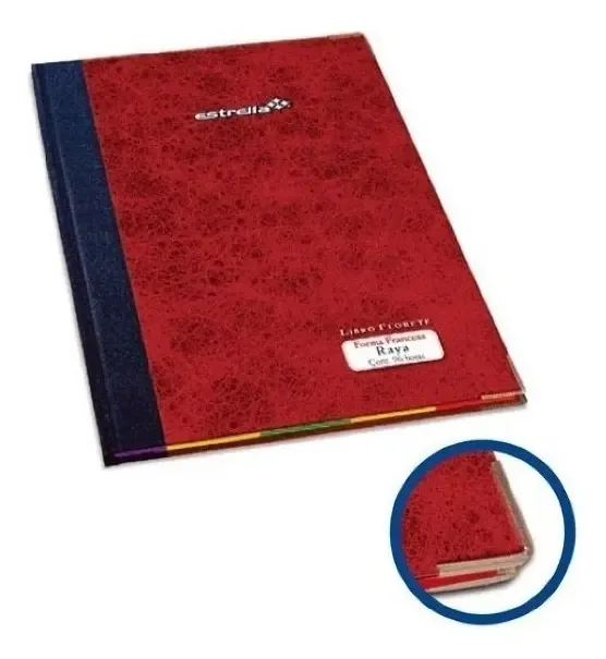 Livro Florete Forma Francesa Listra 96 Pgs C/ Índice Estrela Cor Vermelho