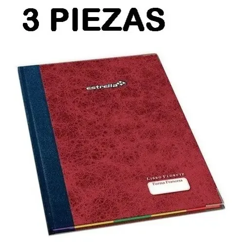Livro Florete Maior 3 Colunas 192 Folhas F/Francesa Estrela