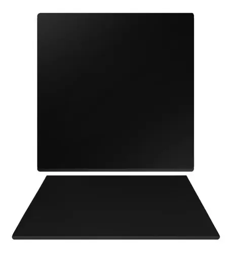 Tampo De Mesa Mdf Preto Quadrado 70cm X 15mm