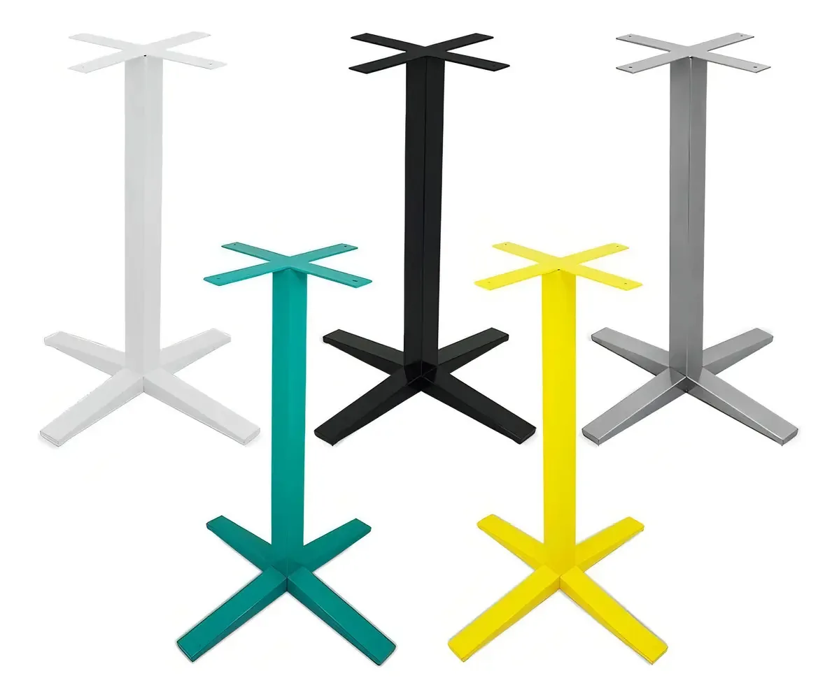 Base Para Mesa Bistrô Aço Carbono Preta Genus Móveis 101cm Rubi