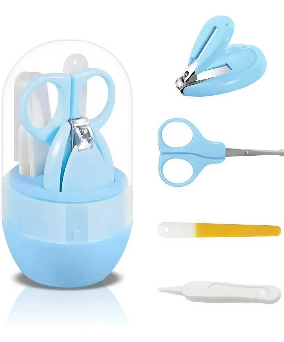 Kit de Higiene e Cuidado para Unhas de Bebê Menino Cor Azul