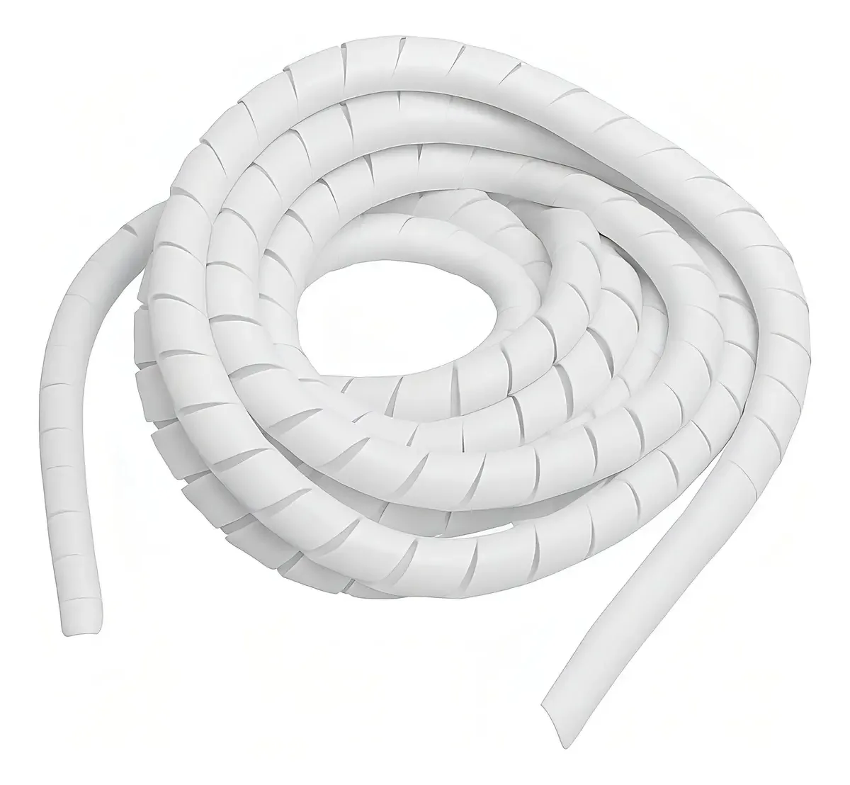 Organizador De Fios Cabos Espiral 16mm Informática 5 Mts Top Cor Branco