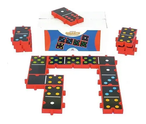 Dominó Gigante Maxi Toys Jogo Educativo de Encaixe