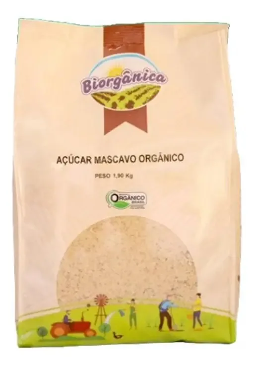 Açúcar Mascavo Orgânico Biorgânica 1,9kg
