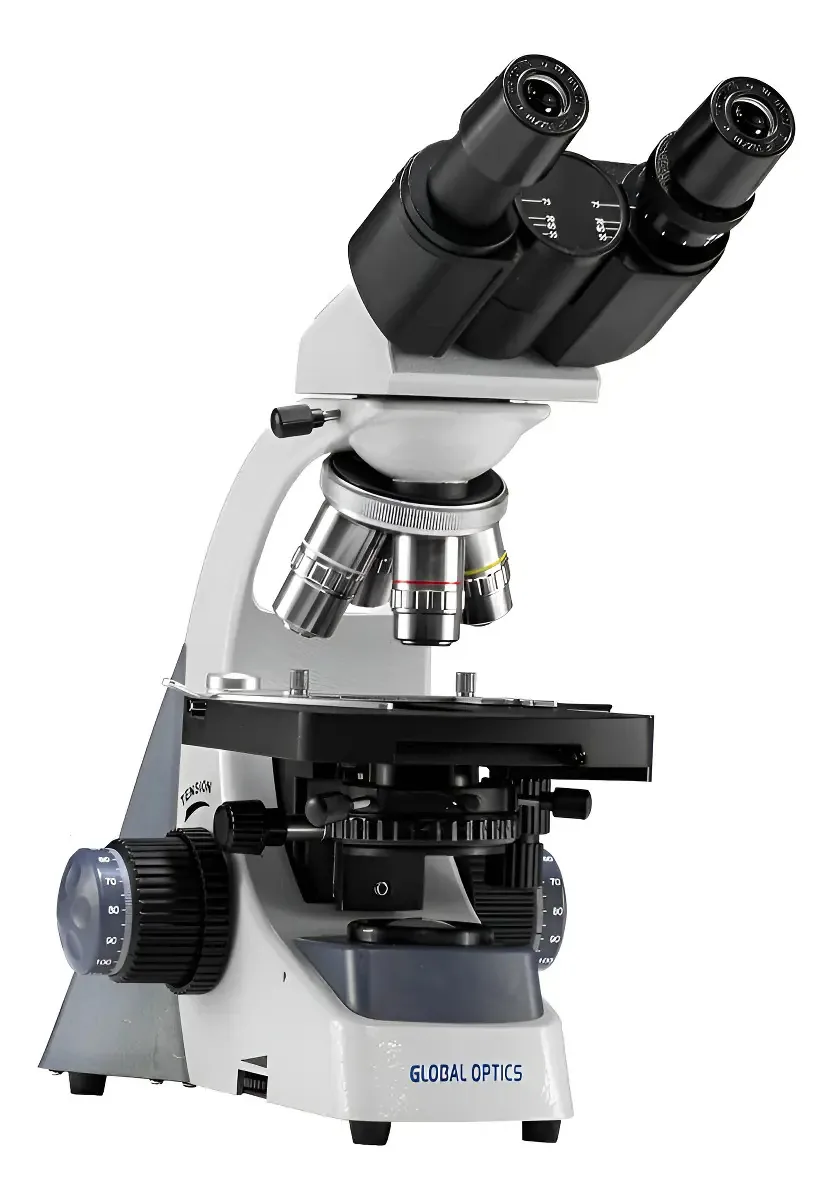 Microscopio Binocular Otica Finita Planacromatico Led 1000x Azul