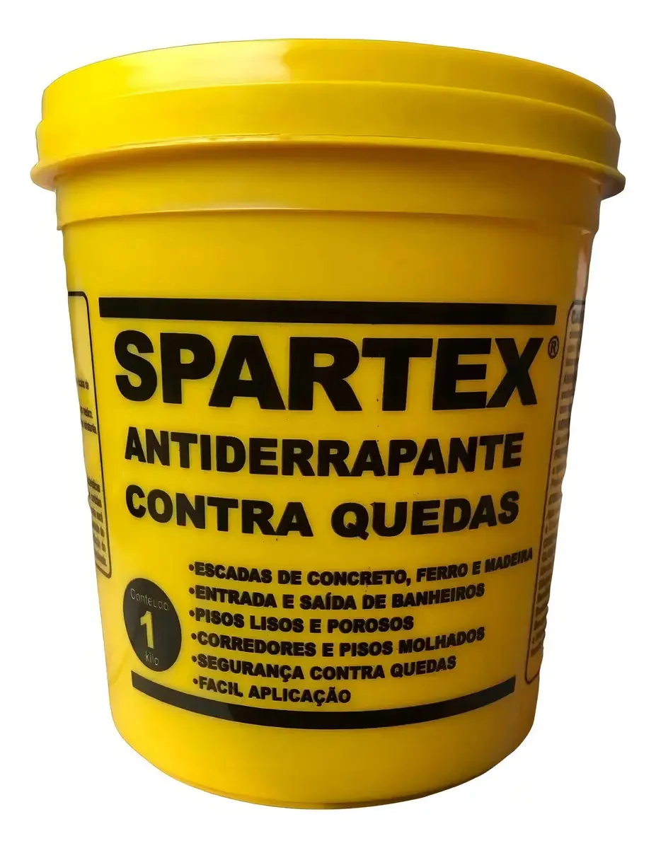 Tinta Antiderrapante Spartex Preta 1kg Piso Cerâmico Interno Externo