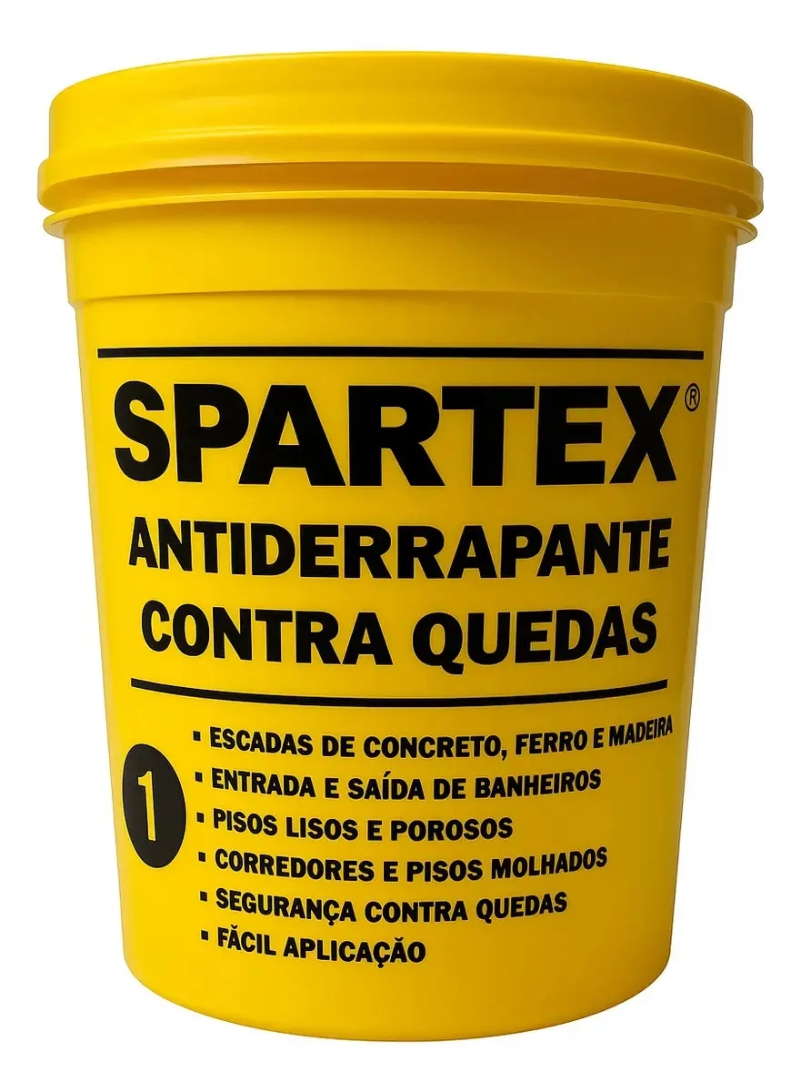 Spartex Tinta Antiderrapante Piso Cerâmico Amarelo 1kg Resistente Água
