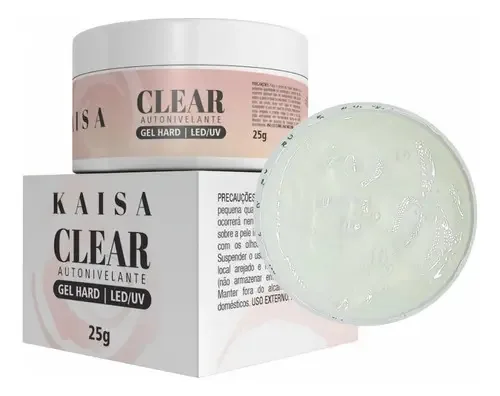 Kit 2 Geis Kaisa 25g Gel Base + 1 Gel Sua Cor Gel Base + Clear