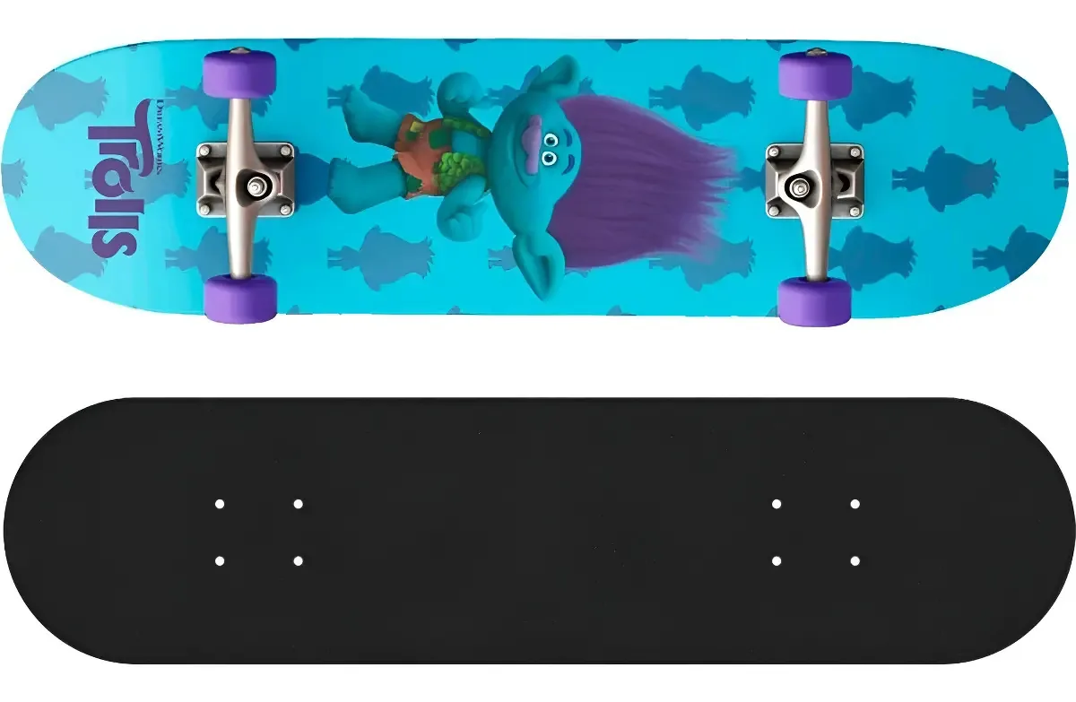 Skateboard - Trolls - Happy Branch - 80cm - Froes - Azul