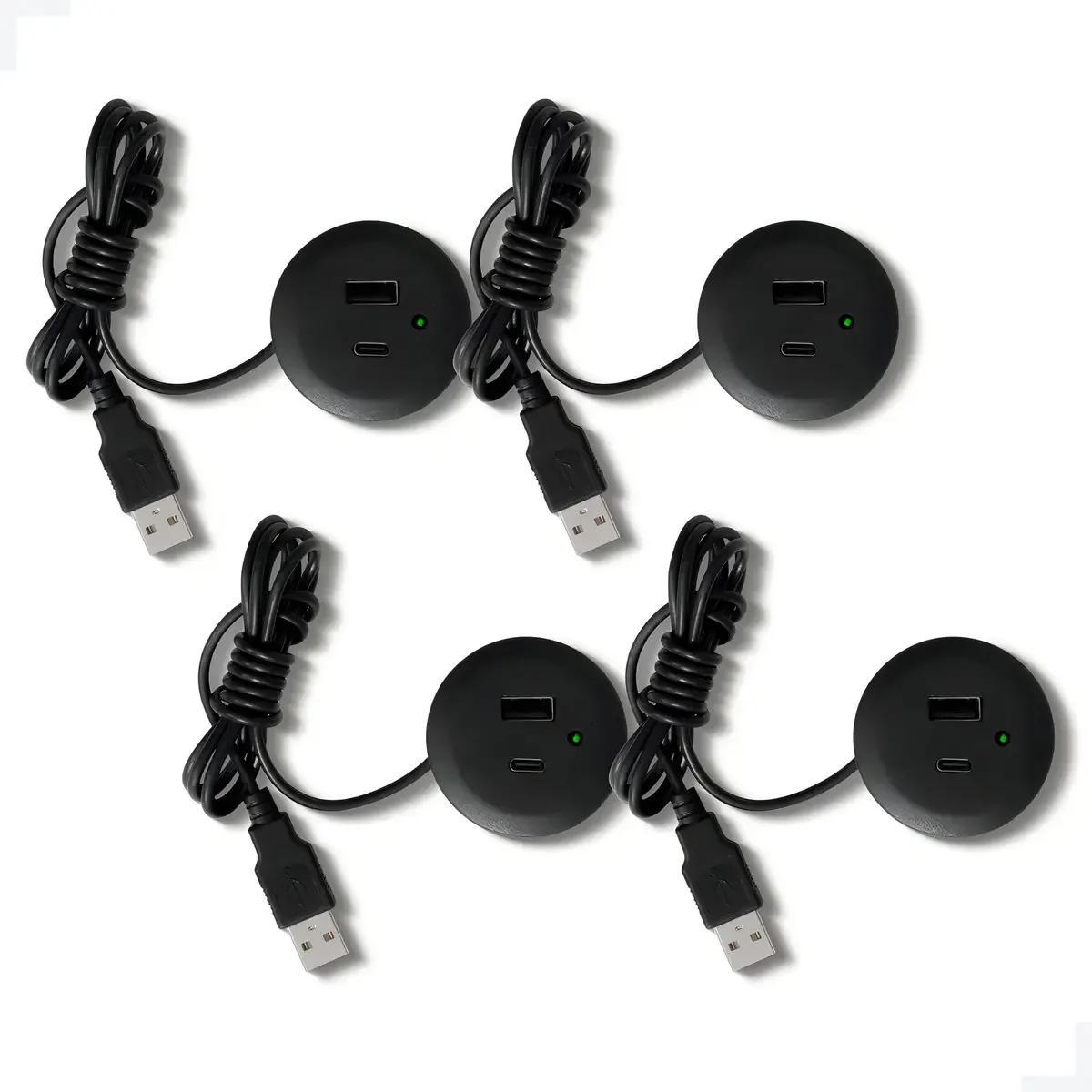 Cabo USB Plug Lar DB25 Micro Tipo-A Conectividade Versátil Preto