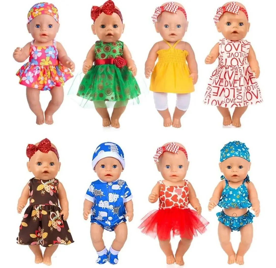 Ebuddy 8 0outfits - Muda de roupa para bonecas recém-nascidas