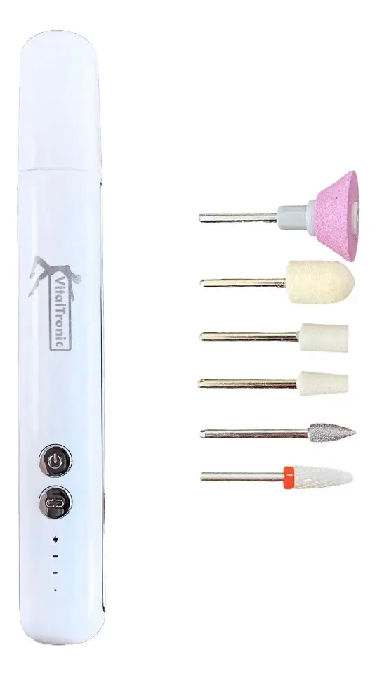 Torno de unhas sem fio Vitaltronic para manicure e pedicure branco