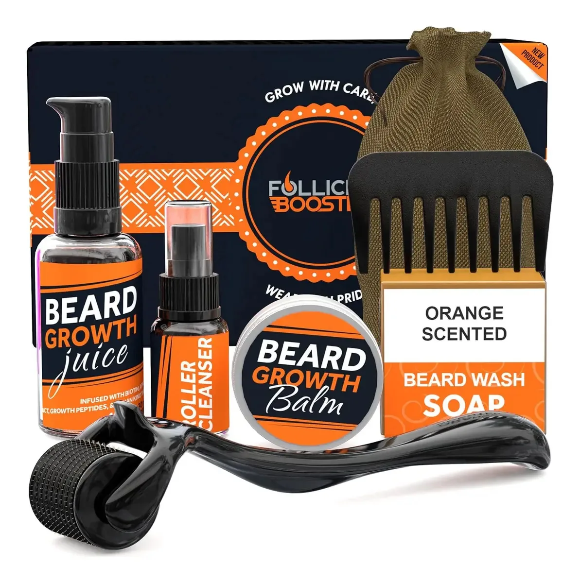 Kit de crescimento de barba, sérum de crescimento