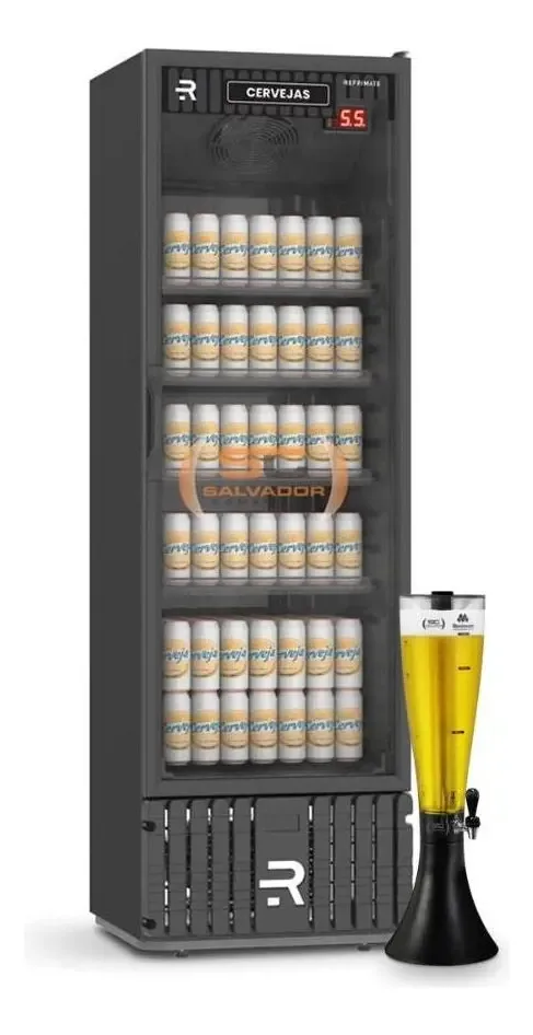 Cervejeira Porta Vidro Vcce400pvpp E Chopeira 3,5l Cor
