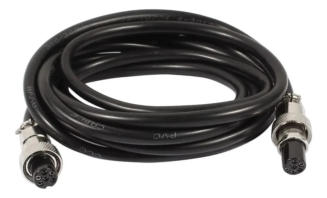 Conector de aviação fêmea de cabeça dupla Uxcell Gx12 de 6 pinos