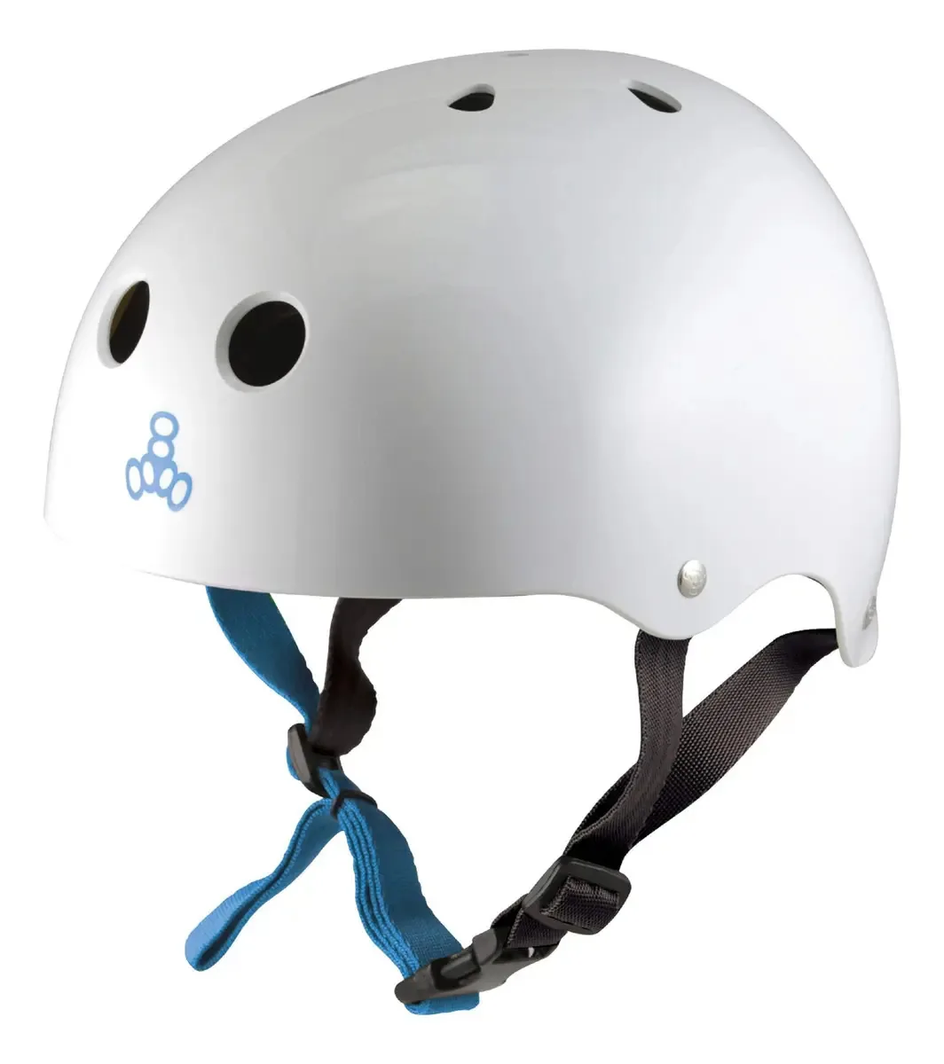 Triple Eight Sweatsaver Halo - Capacete Aquático para Wakeboard e Esqui Aquático, Branco Brilhante, Pequeno
