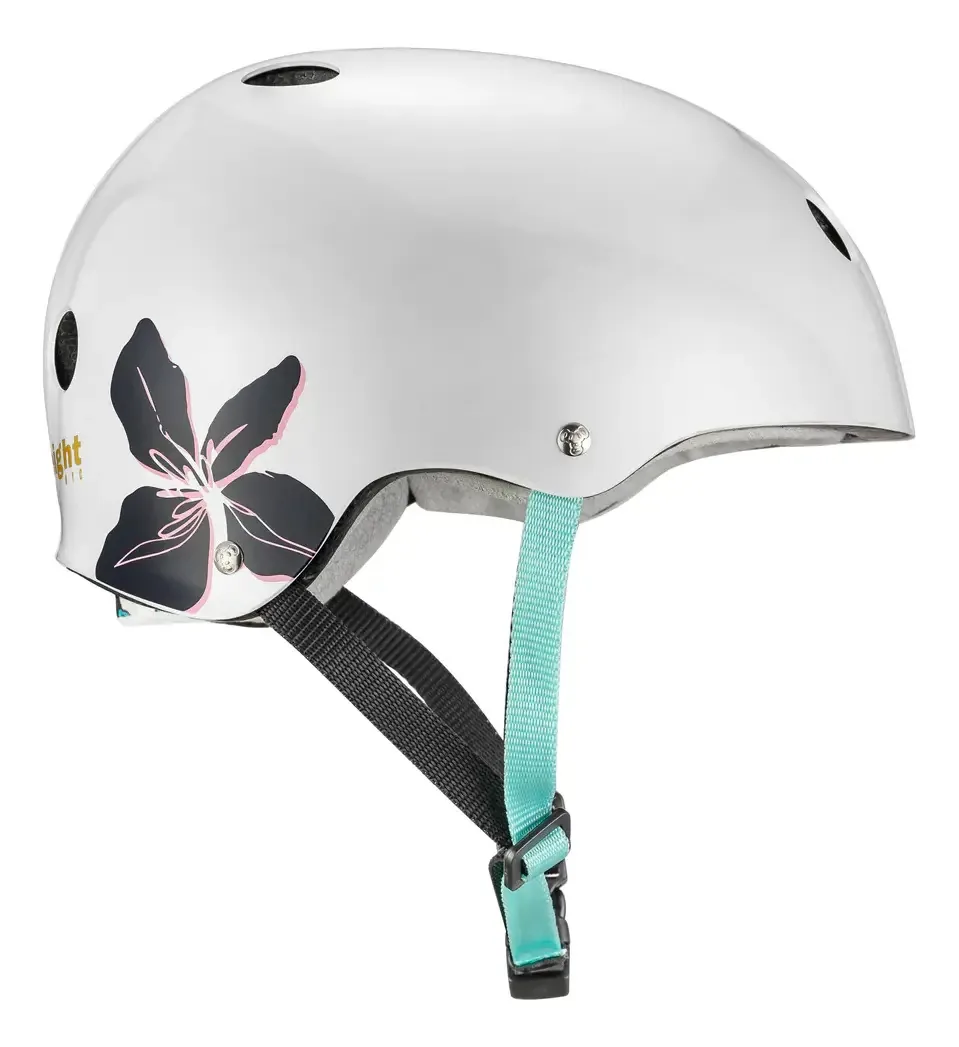 Capacetes Floral Pearl com certificação Triple 8, tamanho L/xl