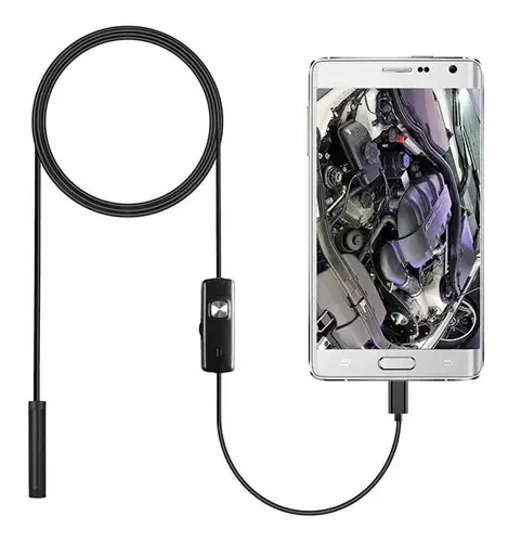 Câmera endoscópica Endoscópio de 1 m Android Cellular PC Mac Water