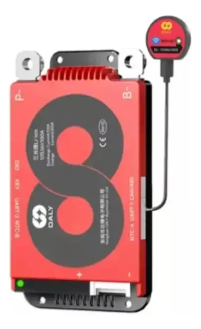 BMS Inteligente Dally 8S24V100A LiFePO4 3.2V Wi-Fi+BT Controle Remoto