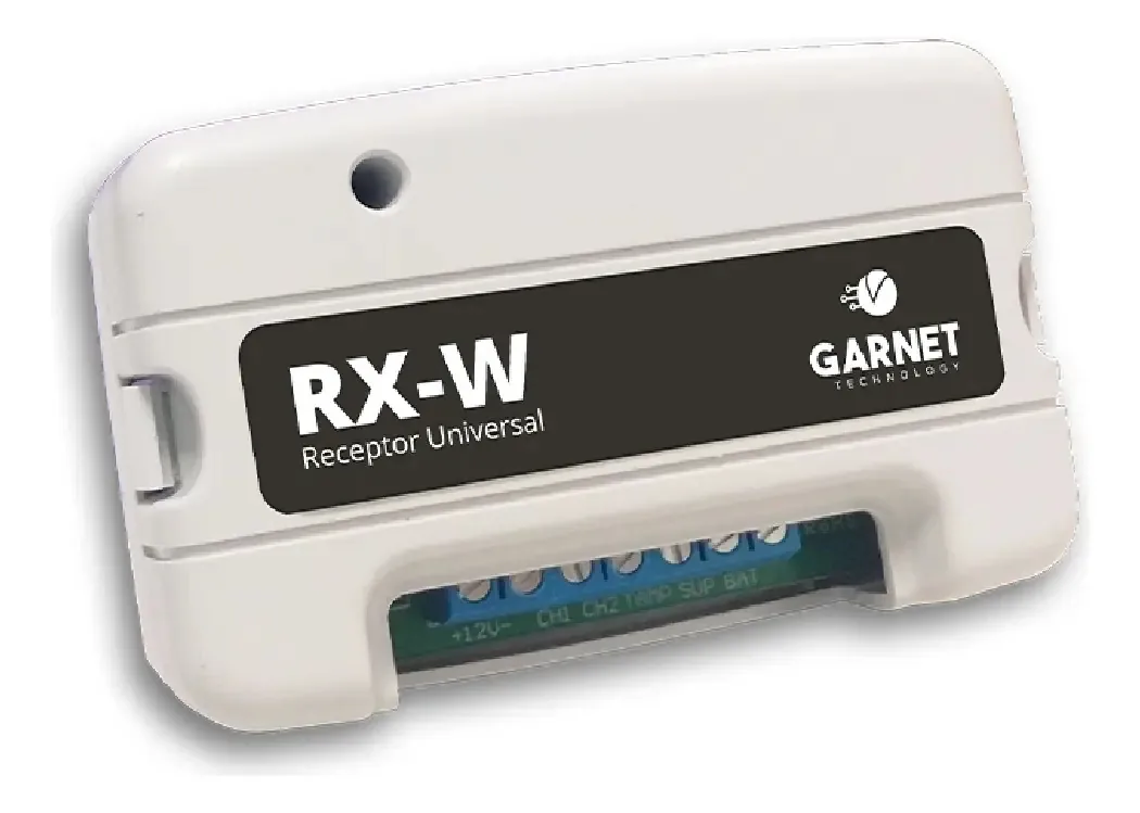 Receptor universal de dois canais para alarmes bidirecionais Garnet
