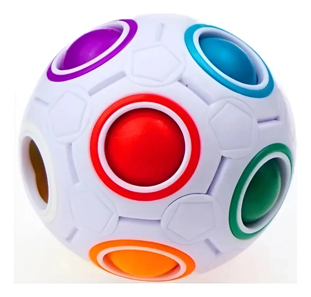Cubo Mágico Bola Rainbow Shopmix 12 Furos Puzzle 7cm Certificado