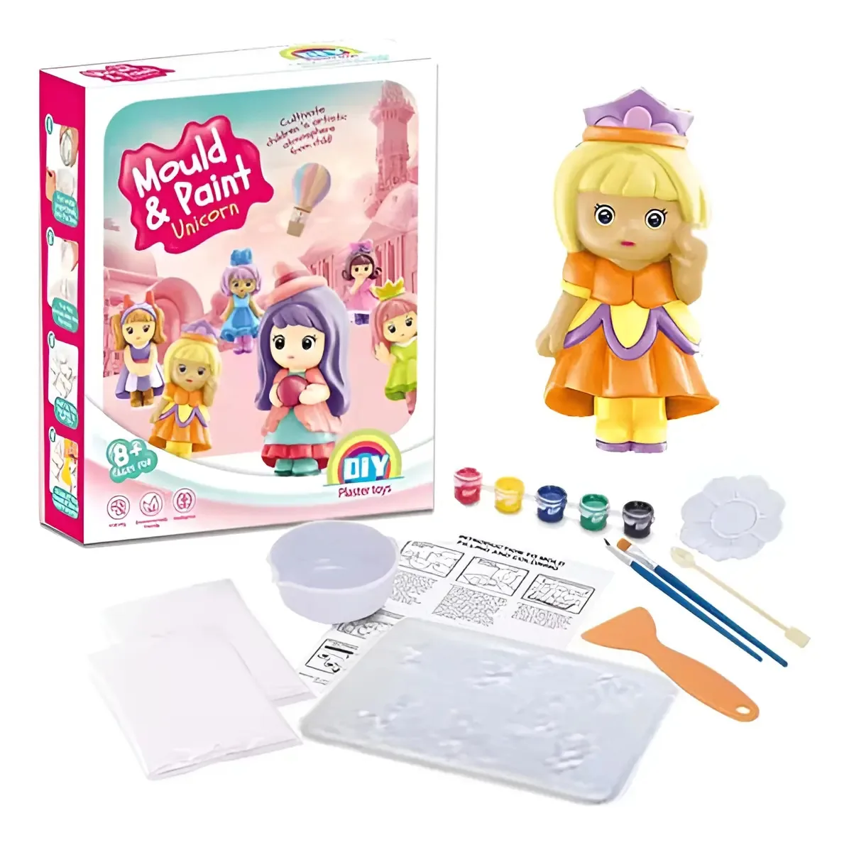 Kit de moldes e pintura DIY para Princess Creative Crafts