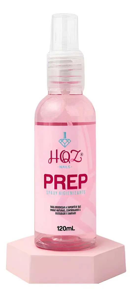 HQZ Prep Spray 120ml Higienizador Secante de Esmalte de Unhas