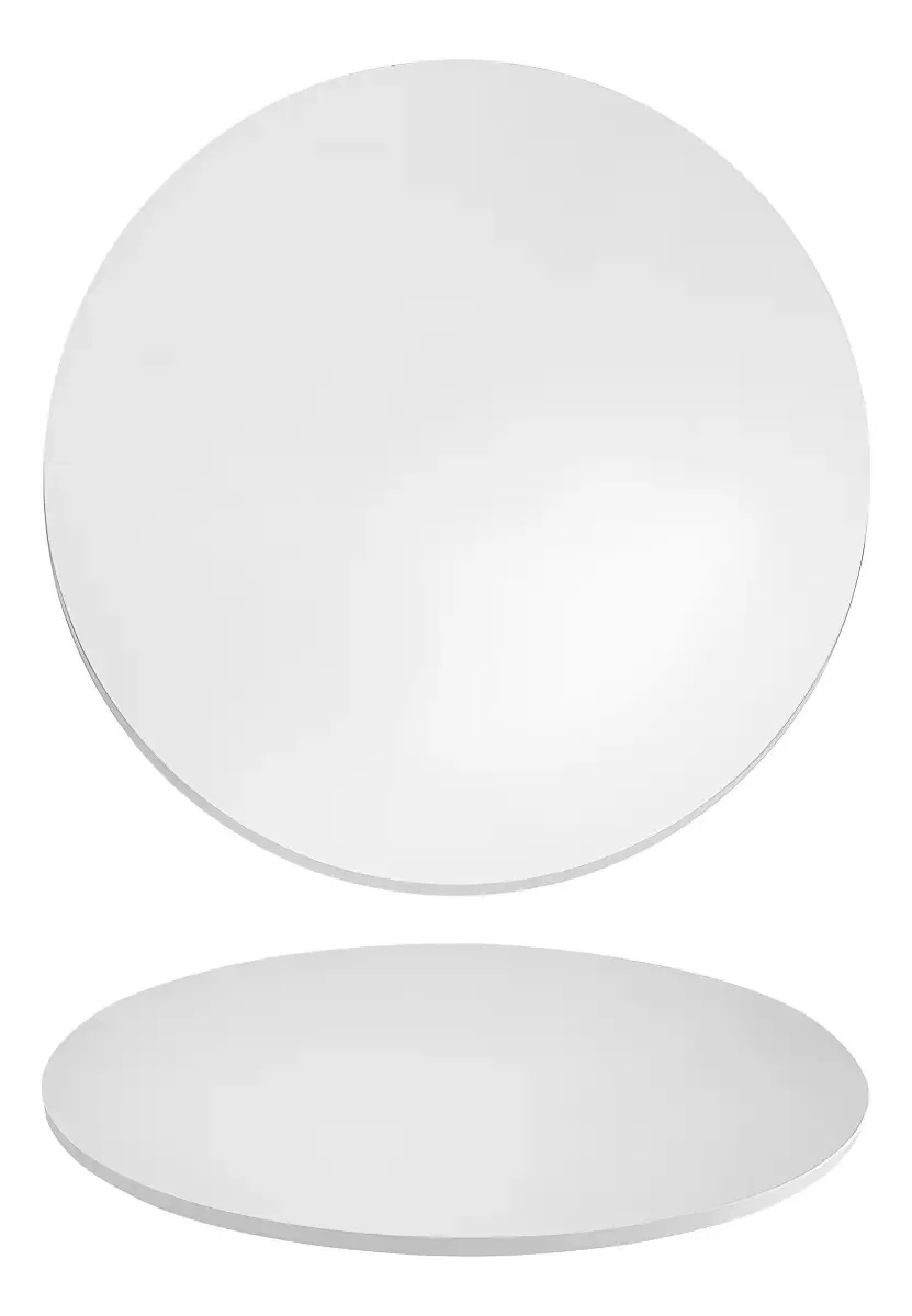 Tampo De Mesa Mdf Branco Redondo 80cm X 15mm Nova