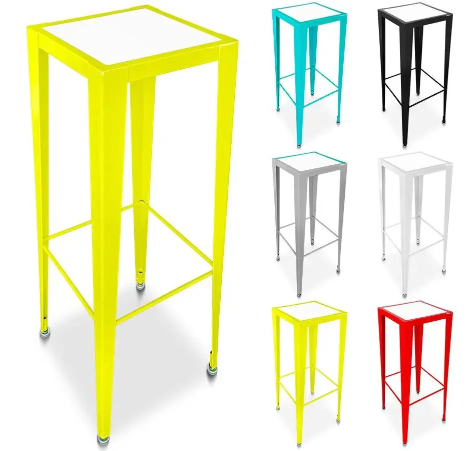 Banco Alto Jade Banqueta Alta Para Bar Cozinha Balcão Acabamento Da Estrutura Tratamento De Superfície E Pintura Epóxi Cor Amarelo