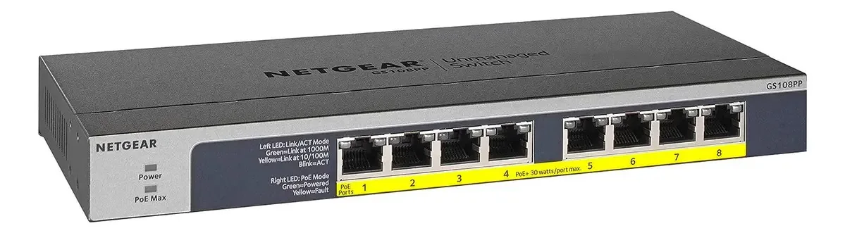Switch Gigabit de 8 portas Netgear