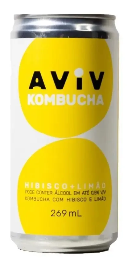 Kombucha Hibisco + Limão Aviv 269ml