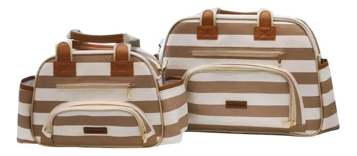 Bolsa Maternidade Bege Listra Anne Arte E Cia Baby