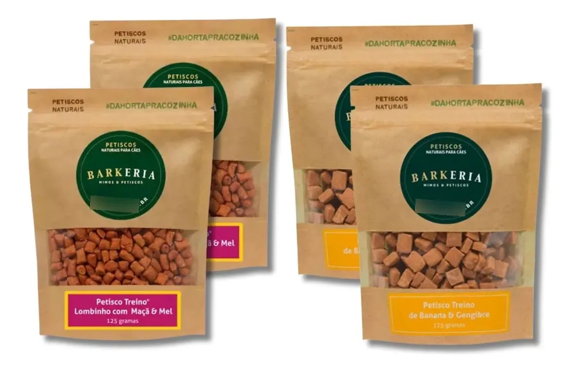 Petisco Barkeria P Caes Em Treino De Lombinho, Maca E Mel 125gr