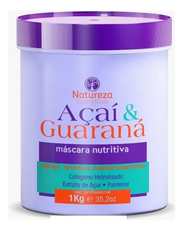 Máscara Açaí e Guaraná 1kg- Natureza Cosméticos