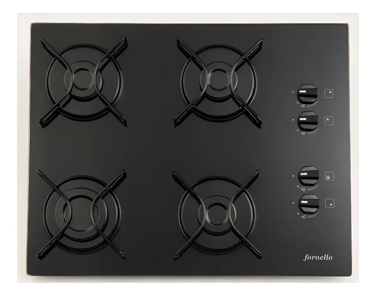 Fogão Cooktop 4 Bocas Fornello a Gás Cor Preto