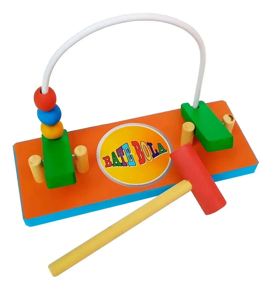 Brinquedo De Madeira Bate Bola