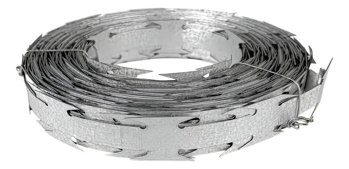 Concertina Linear Reta Perimetral Galvalume 20mt Lâmina 28mm