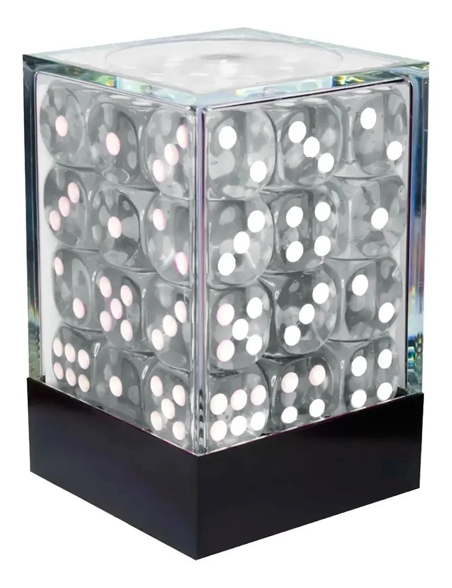 Conjunto 36 Dados Rpg Translucido D6 Central Transparente