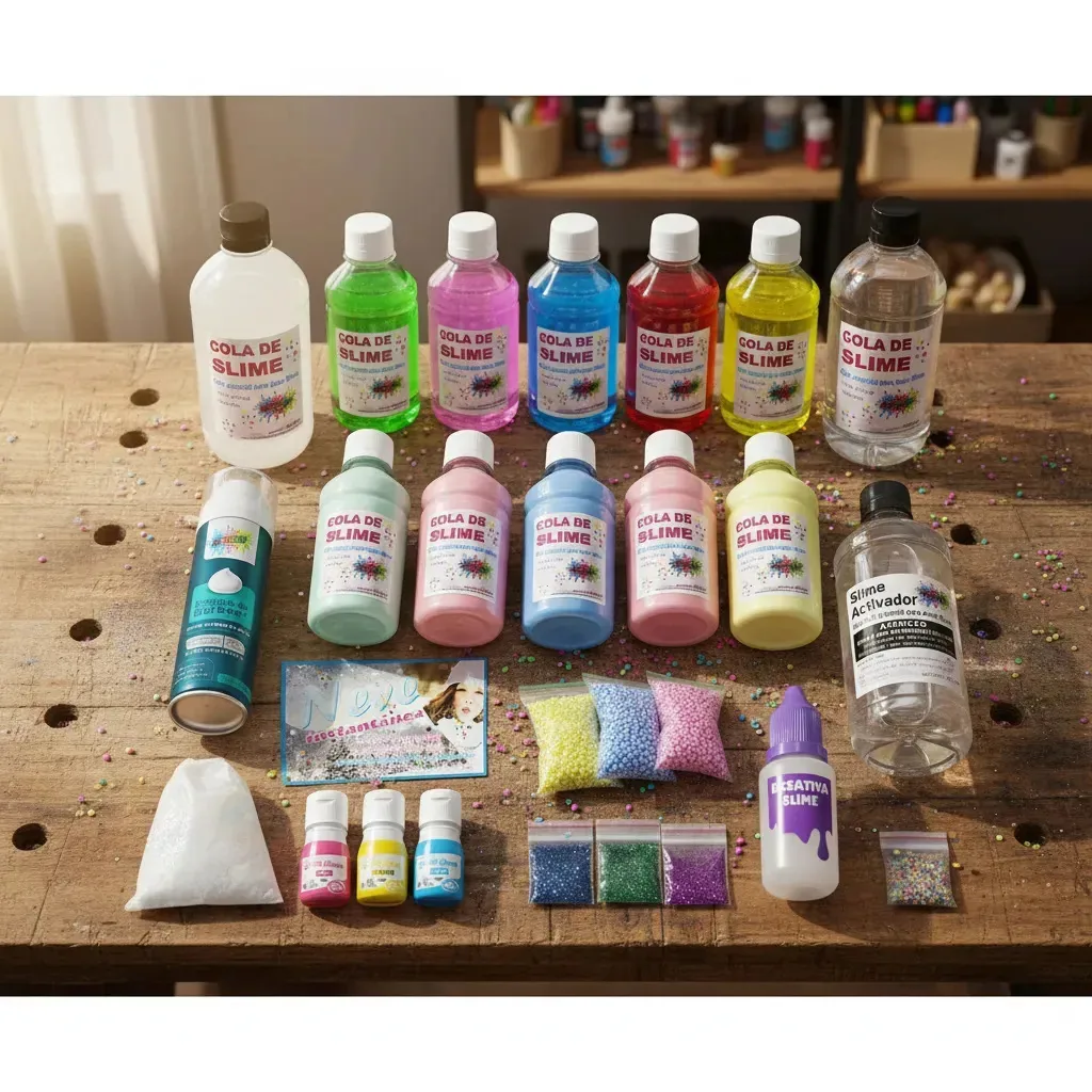 Kit Completo Para Fazer Slime + Espuma De Barbear