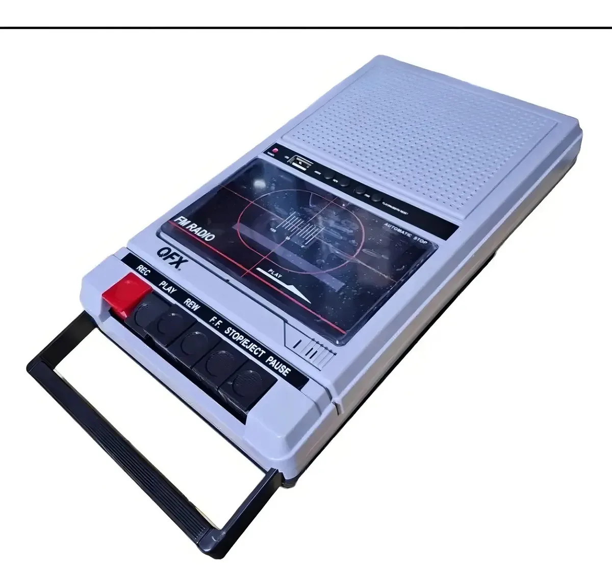 Gravador de rádio cassete + Fm + Bluetooth + USB + Cor auxiliar cinza