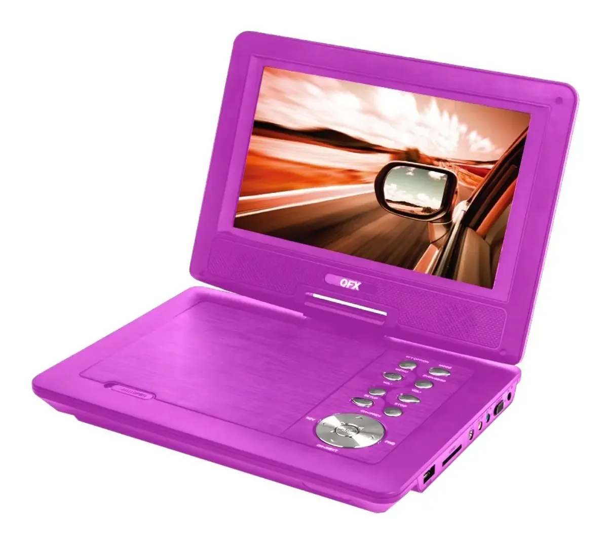 Leitor de DVD portátil com 9 telas LCD Multimídia Dark Violet Games