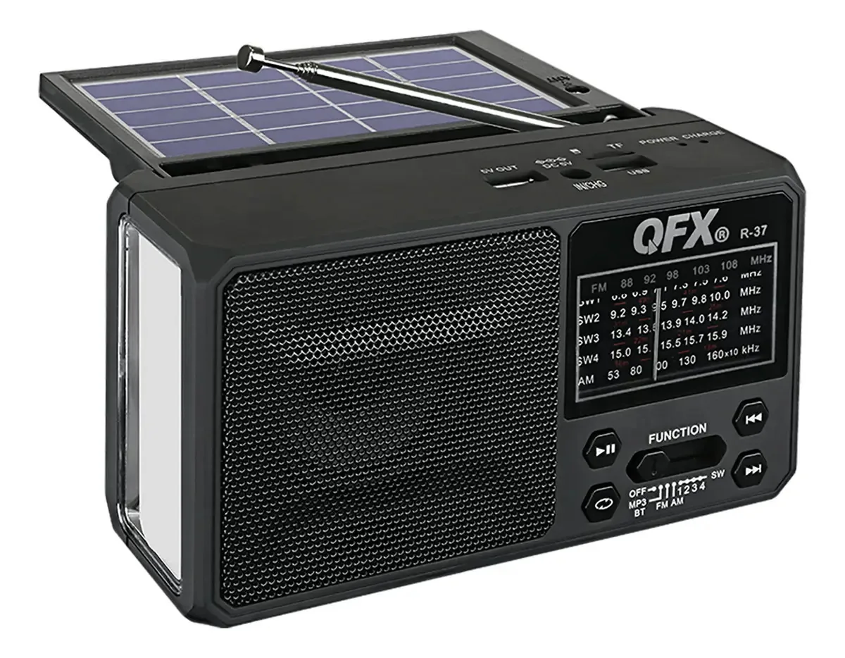 QFX R-37 - Lanterna LED Bluetooth 6 Bandas AM/FM/SW