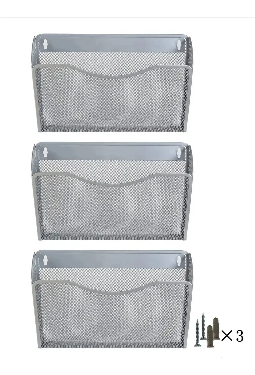 Pag - Porta-revistas de metal com 3 bolsos para pendurar arquivos