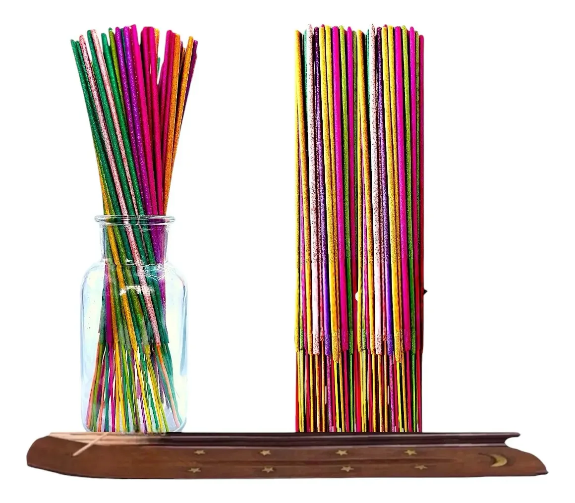 Venda por atacado de 100 palitos com porta-incenso, aromas, fragrância especial
