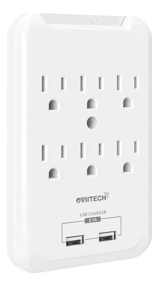 Adaptador de tomada multifuncional para montagem na parede, protetor contra sobretensão Ch