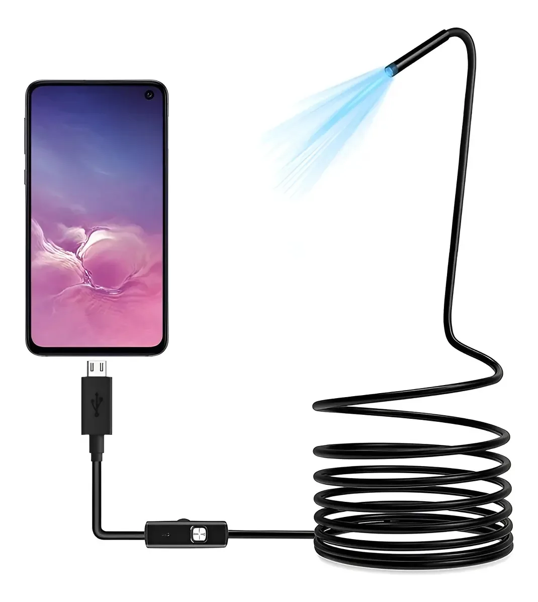 Câmera espiã endoscópica para celular Android Micro Usb 5 Mts