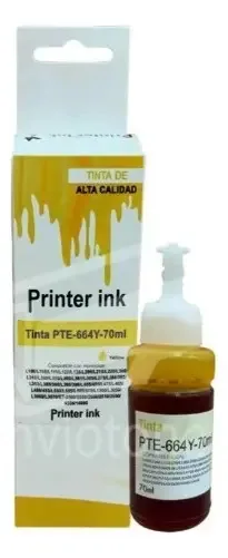 Kit de 2 tintas amarelo compatível Epson T664y L110 L120 664