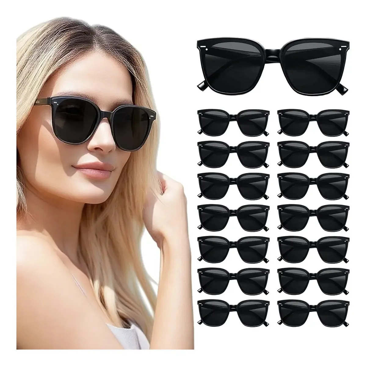 Lentes pretas retrô baratas de 15 caixas | Venda por atacado | Do Business