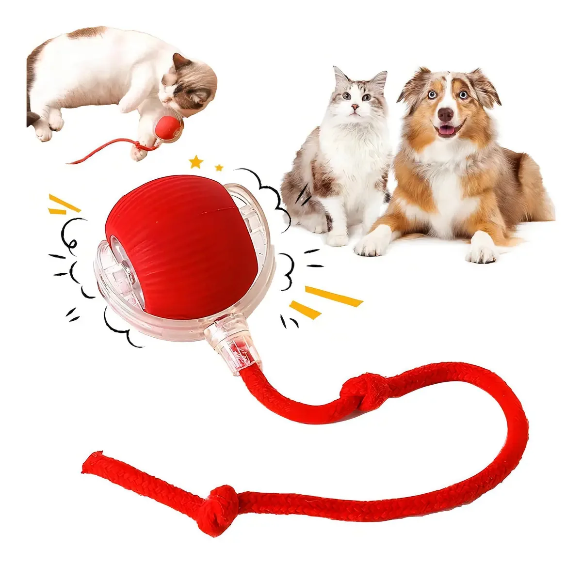 Brinquedo elétrico para gatos USB Smart Ball Charging Orange Smart Toy Ball para gatos Mocking Ball para gatos Brinquedos elétricos Gravity Rolling Ball