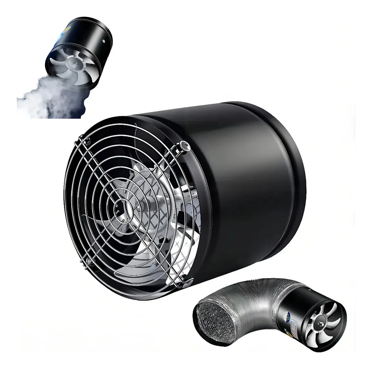 Extrator de fumaça de cozinha com duto de ventilação e certificação CE